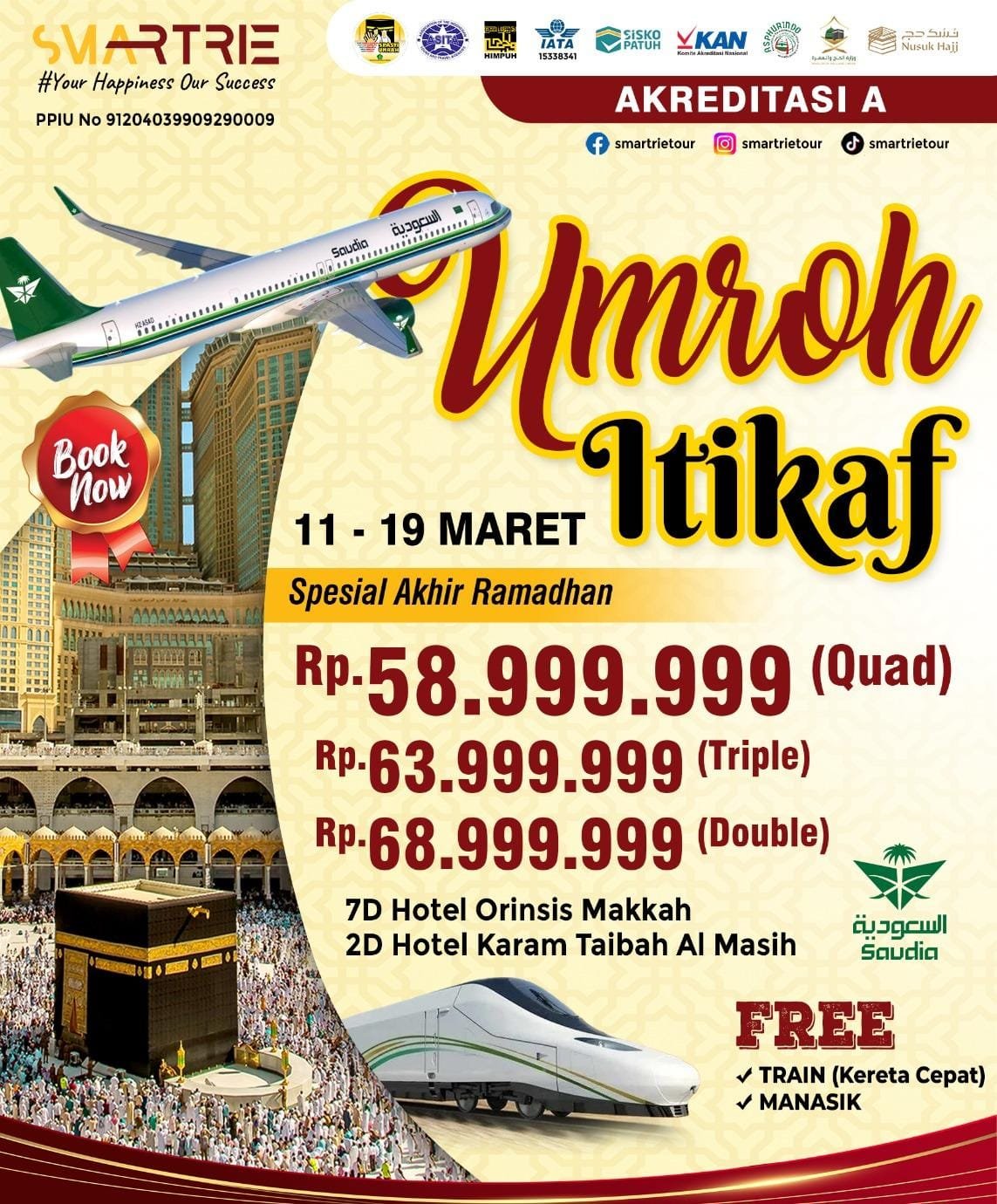 Umroh Itikaf – 11–23 Maret 2026